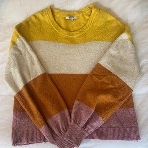 Madewell Color Block Pullover Sweater